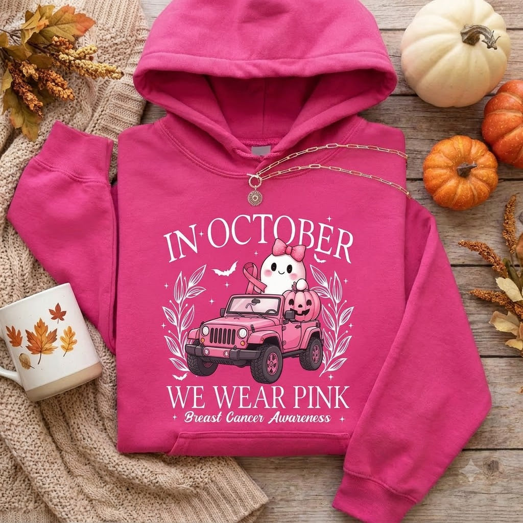 In October We Wear Pink V2 T-shirt Hoodie Sweatshirt