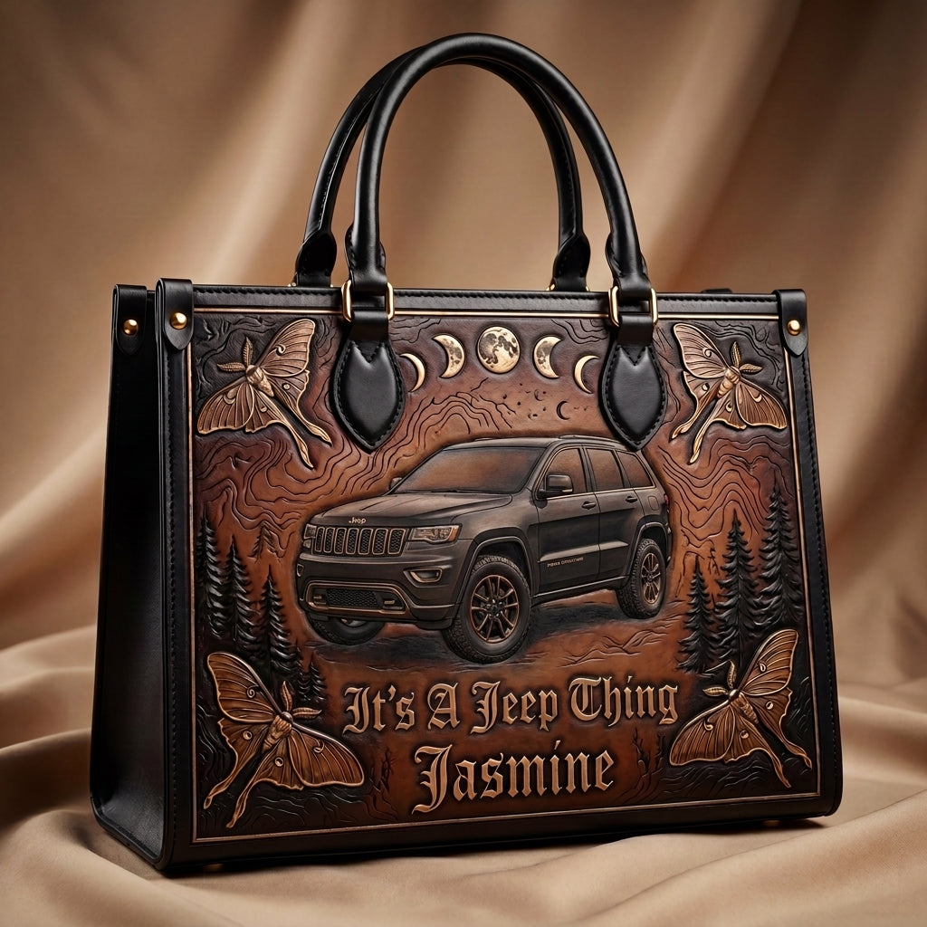 It's A Jeep Thing Personalized Leather Bag + Free Wallet