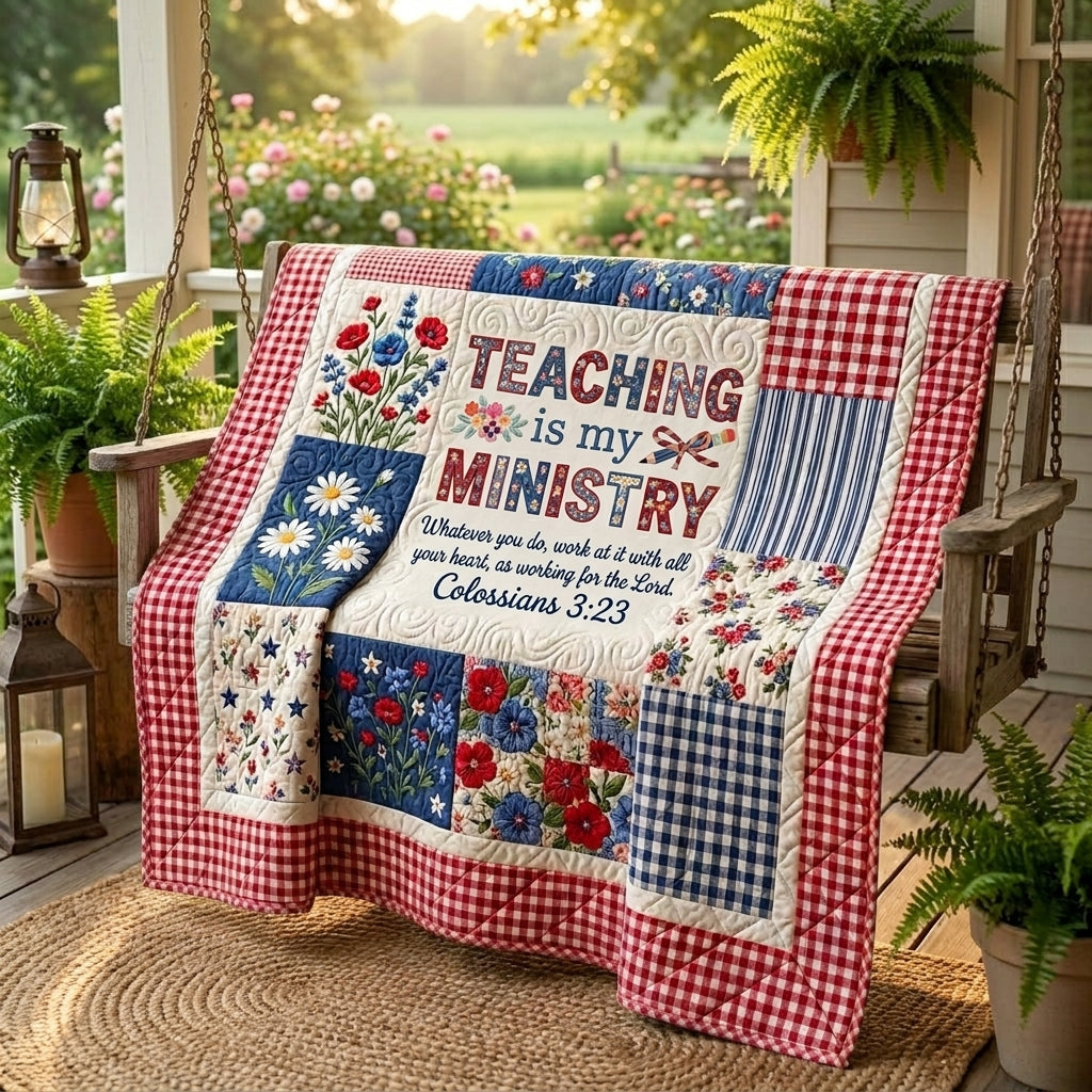 Teaching Is My Ministry Quilted Blanket