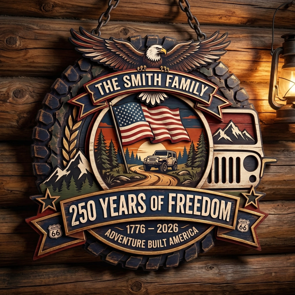 Adventure Built America Personalized Custom Door Sign