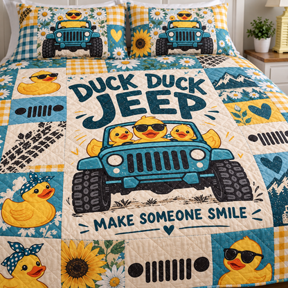 Duck Duck Jeep Personalized Quilt Bedding Set