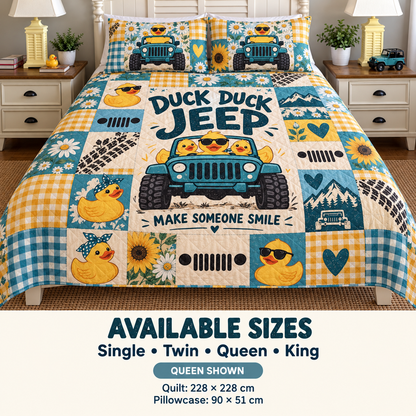 Duck Duck Jeep Personalized Quilt Bedding Set