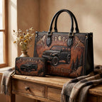 It's A Jeep Thing Personalized Leather Bag + Free Wallet