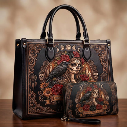 Dancing With Spirits Personalized Leather Bag + Free Wallet