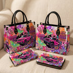 Jeep Skull Girl Personalized Leather Bag + Free Wallet