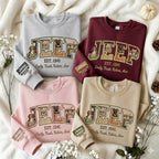 Jeep Dog Embroidered Personalized Sweatshirt