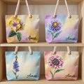 [Free delivery] Birth Month Flower Personalized Beach Bag