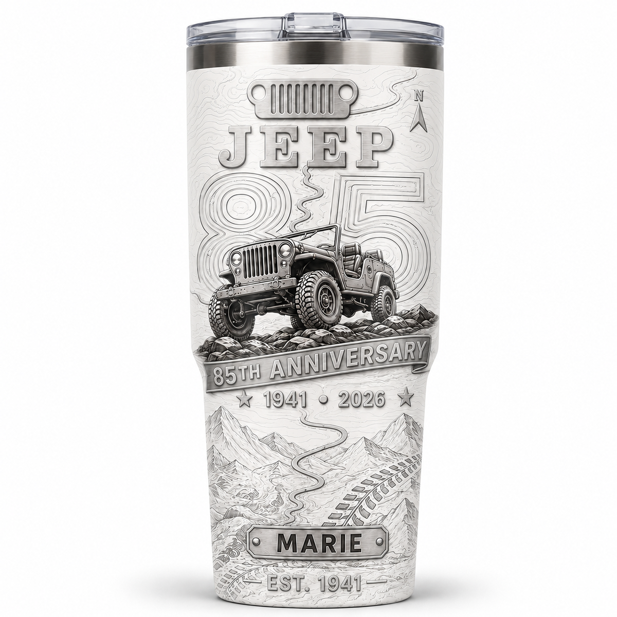 Personalized  Jeep 85th Anniversary Tumbler 40oz, 30oz, 20oz V3