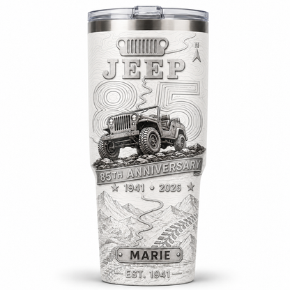 Personalized  Jeep 85th Anniversary Tumbler 40oz, 30oz, 20oz V3