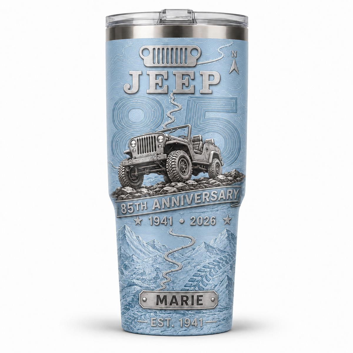 Personalized  Jeep 85th Anniversary Tumbler 40oz, 30oz, 20oz V3