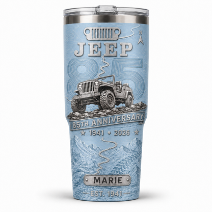 Personalized  Jeep 85th Anniversary Tumbler 40oz, 30oz, 20oz V3