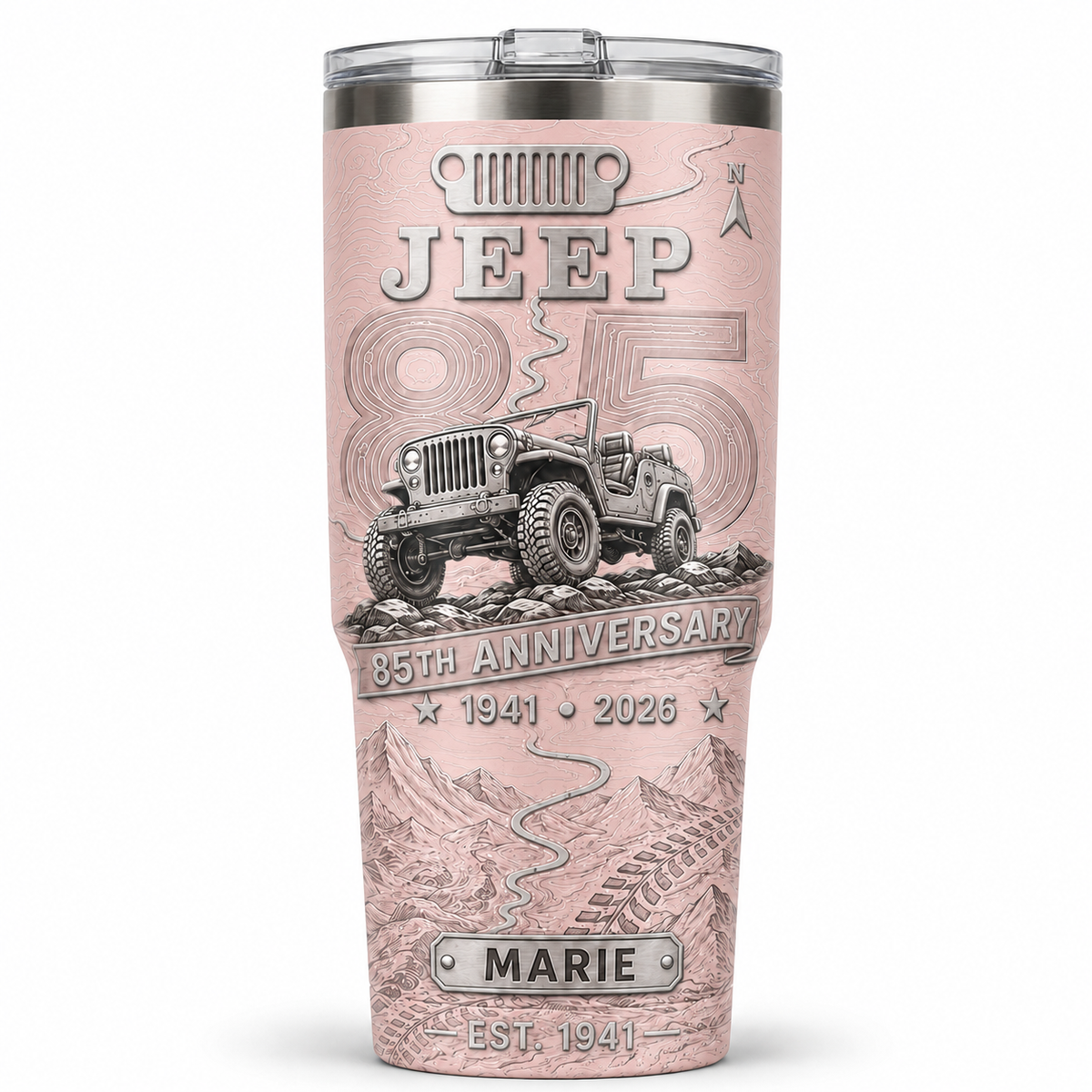 Personalized  Jeep 85th Anniversary Tumbler 40oz, 30oz, 20oz V3