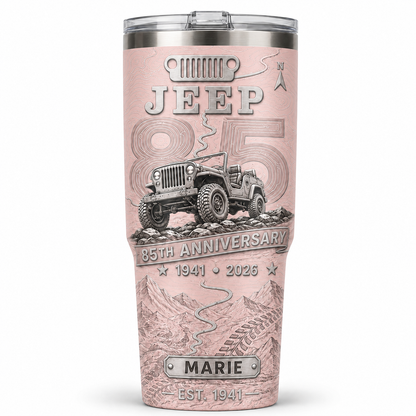 Personalized  Jeep 85th Anniversary Tumbler 40oz, 30oz, 20oz V3