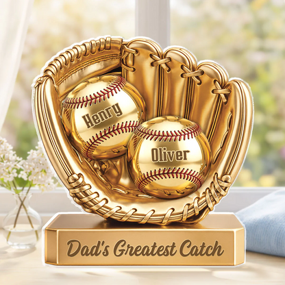 Best Dad Ever Sport Collection Personalized Custom Acrylic Plaque
