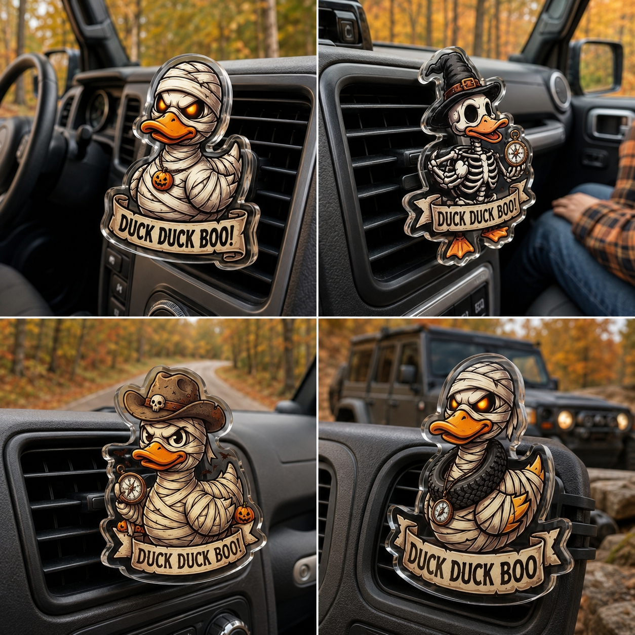 Mummy Duck Acrylic Car Air Vent Clip