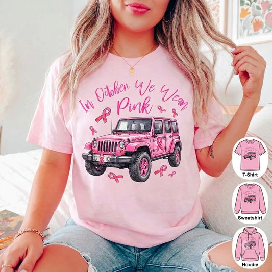 In October We Wear Pink T-shirt Hoodie Sweatshirt