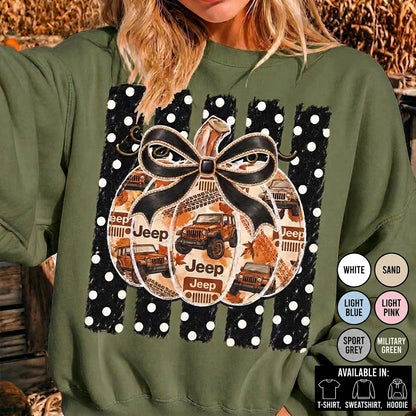 Polka Dot Jeep Pumpkin T-shirt Hoodie Sweatshirt
