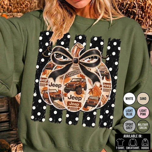 Polka Dot Jeep Pumpkin T-shirt Hoodie Sweatshirt