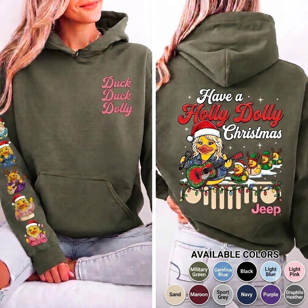Duck Duck Dolly Christmas Hoodie