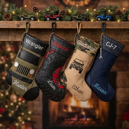 Personalized Jeep Christmas Socks