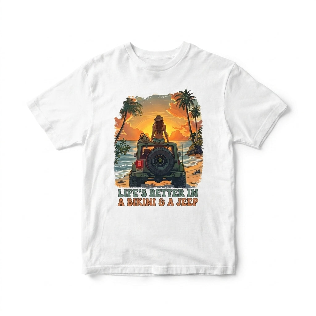 Bikini and Jeep T-Shirt