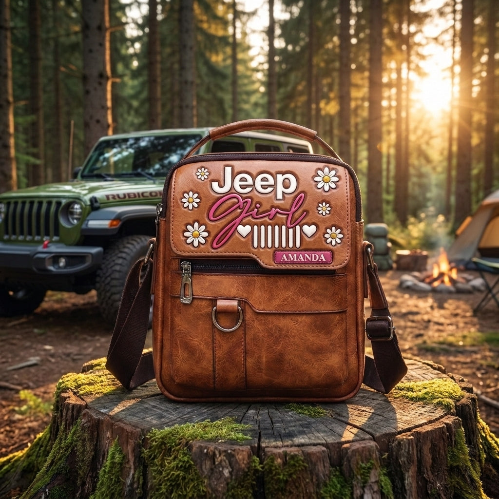 Jeep Girl Daisy Personalized Shoulder Bag