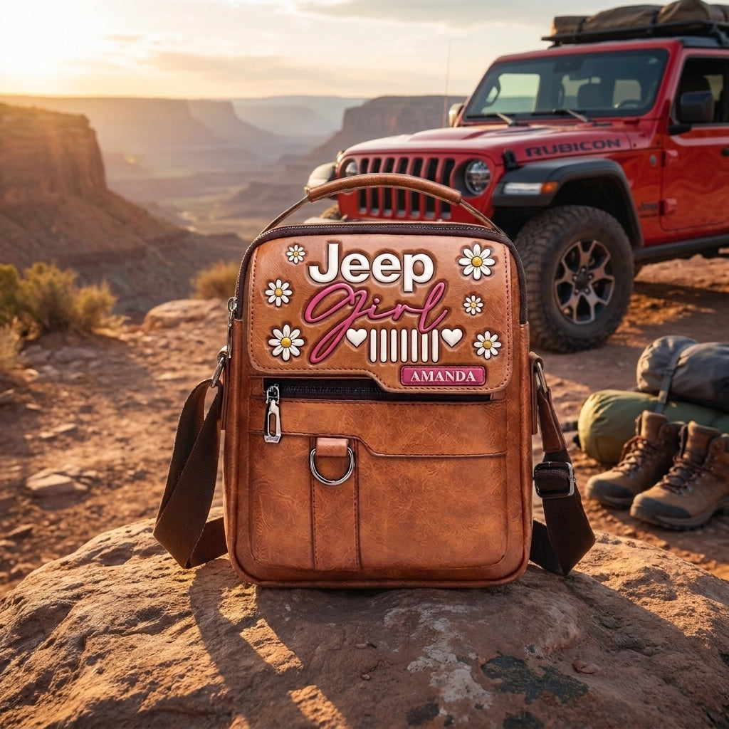 Jeep Girl Daisy Personalized Shoulder Bag
