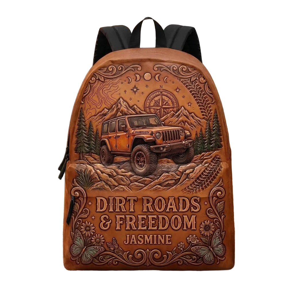 Dirt Roads & Freedom Personalized Backpack