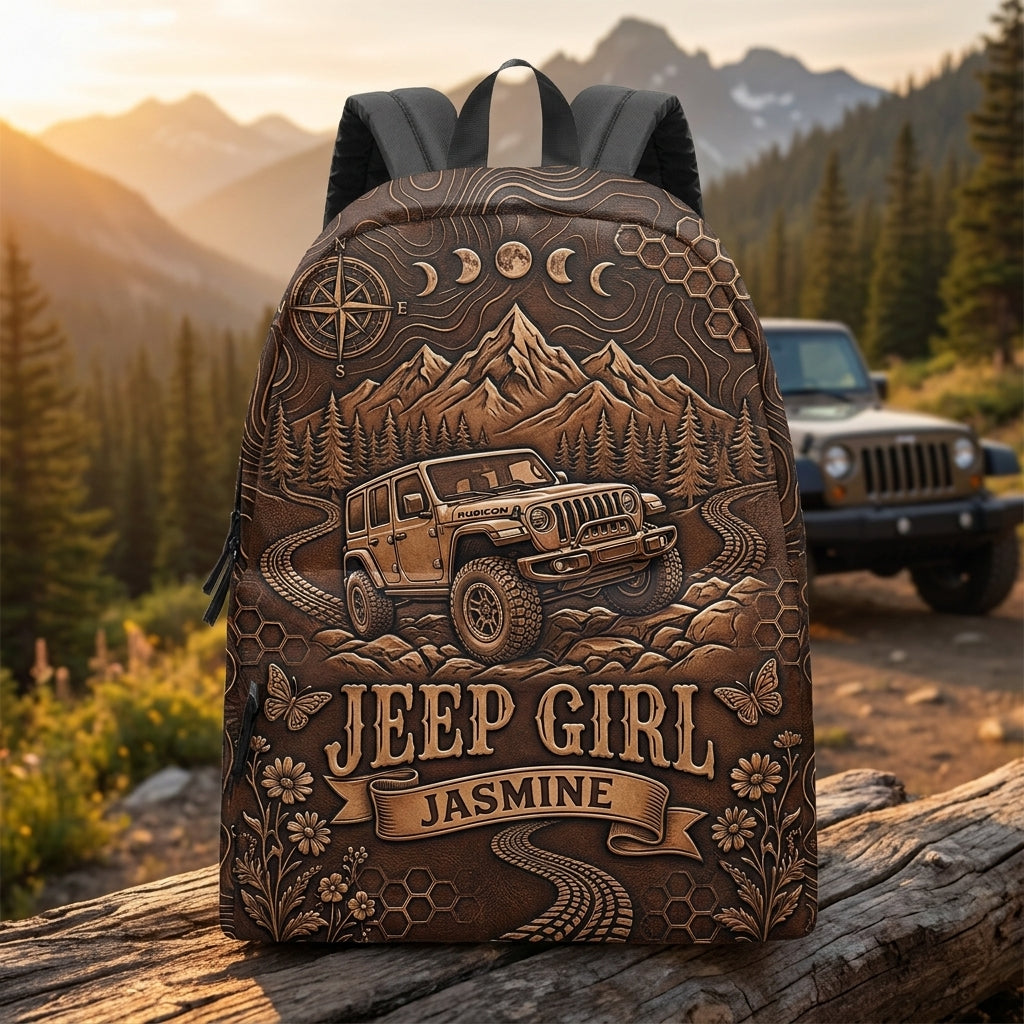 Jeep Girl Personalized Backpack