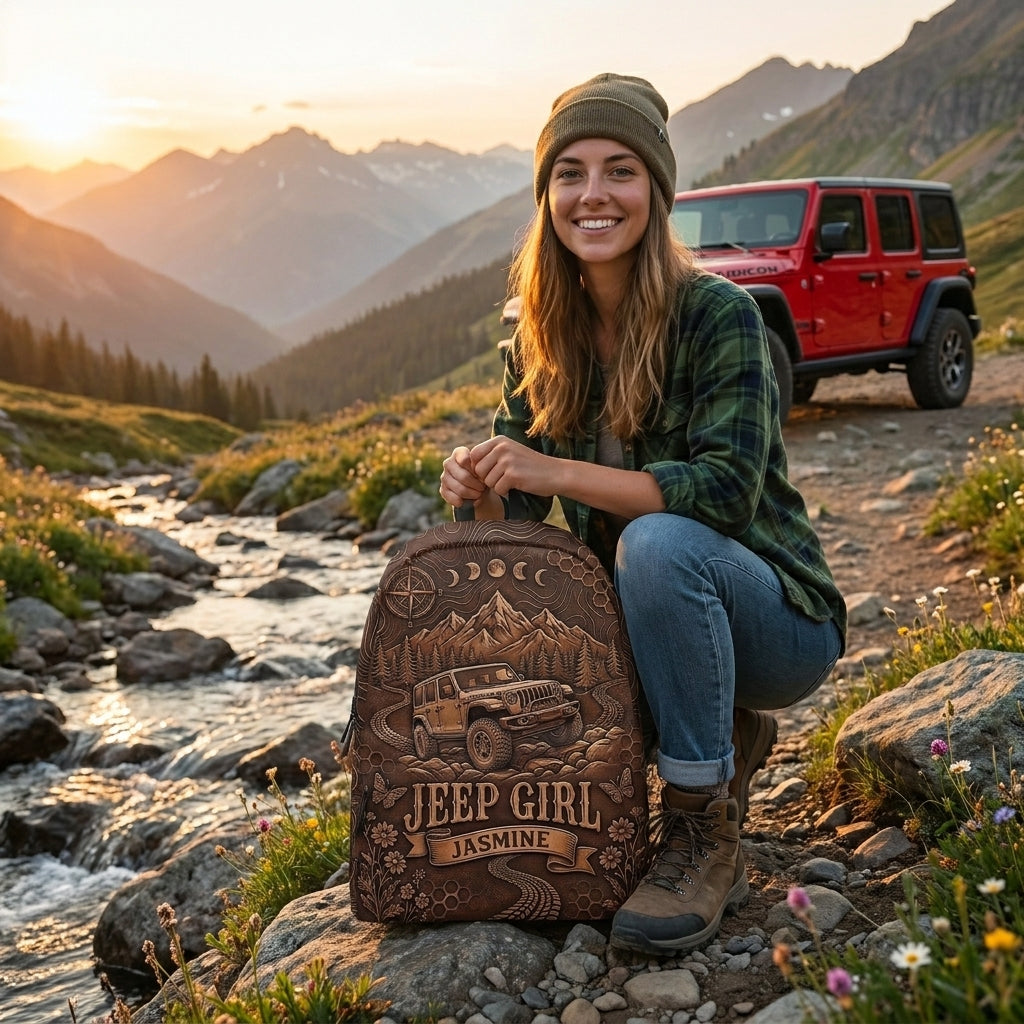 Jeep Girl Personalized Backpack