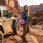 Jeep Girl Pink Personalized Backpack