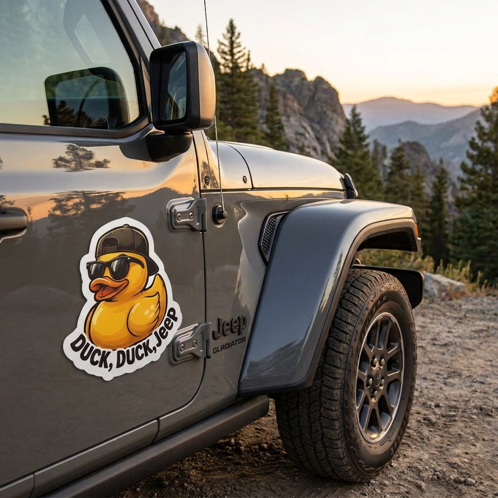 Duck Duck Jeep Car Magnet