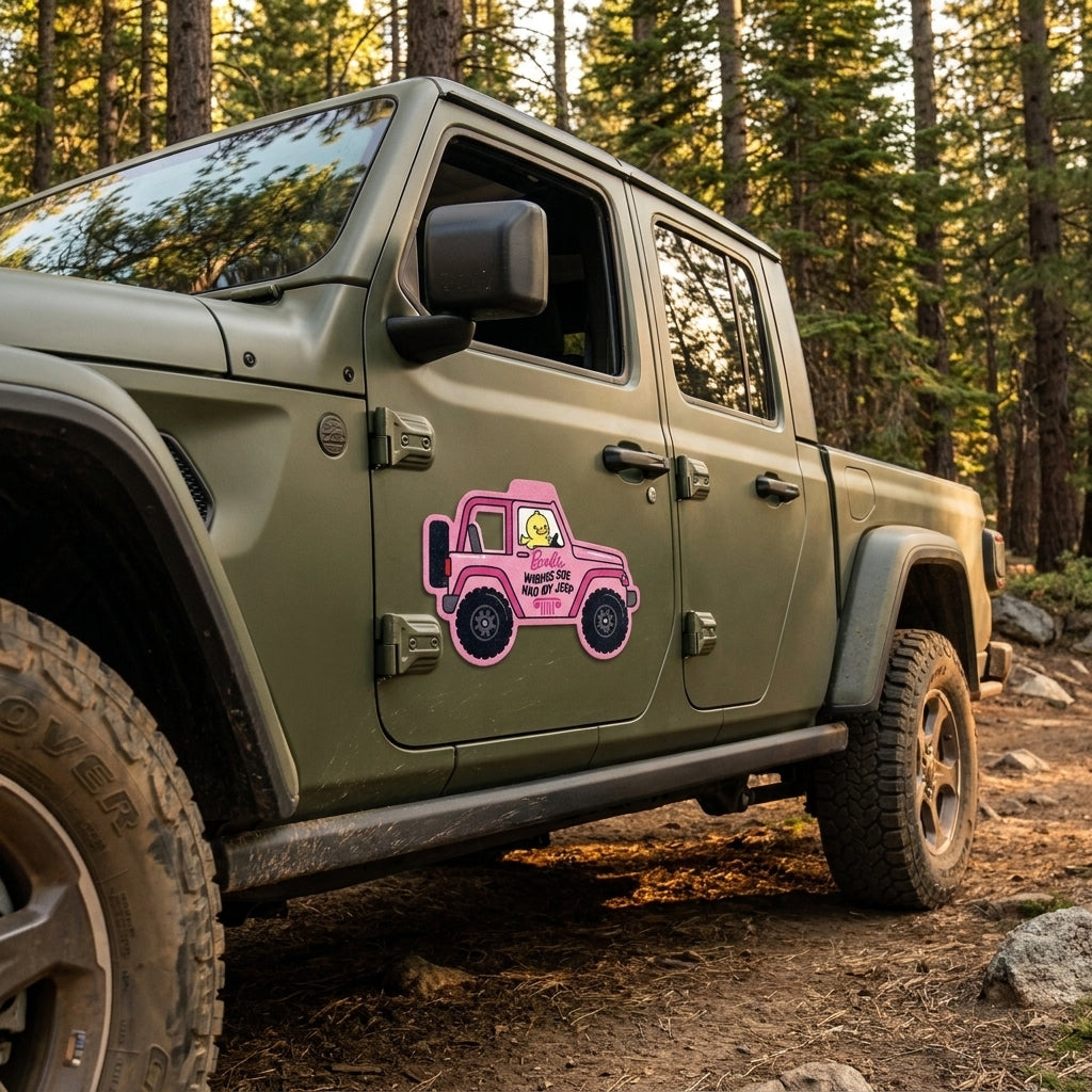 Barbie Wishes She Had My Jeep v1 Car Magnet