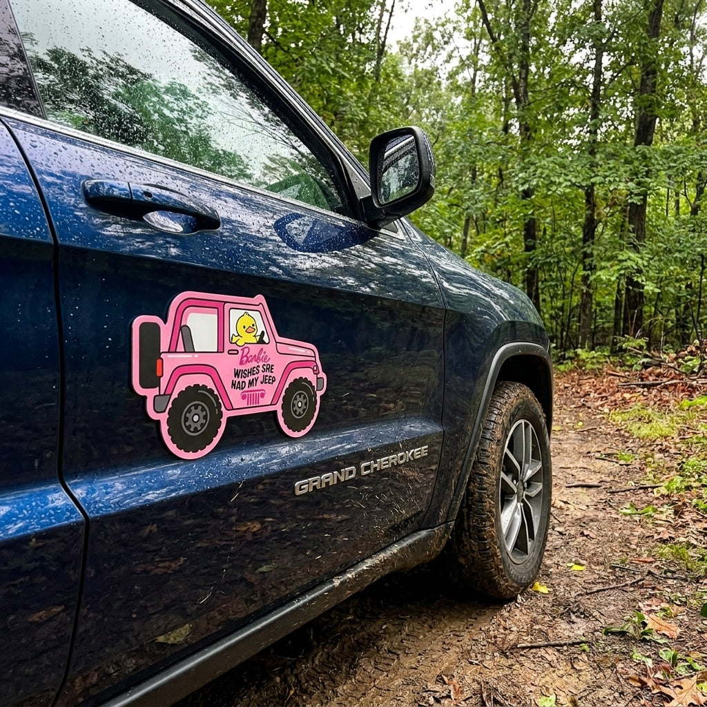 Barbie Wishes She Had My Jeep v1 Car Magnet