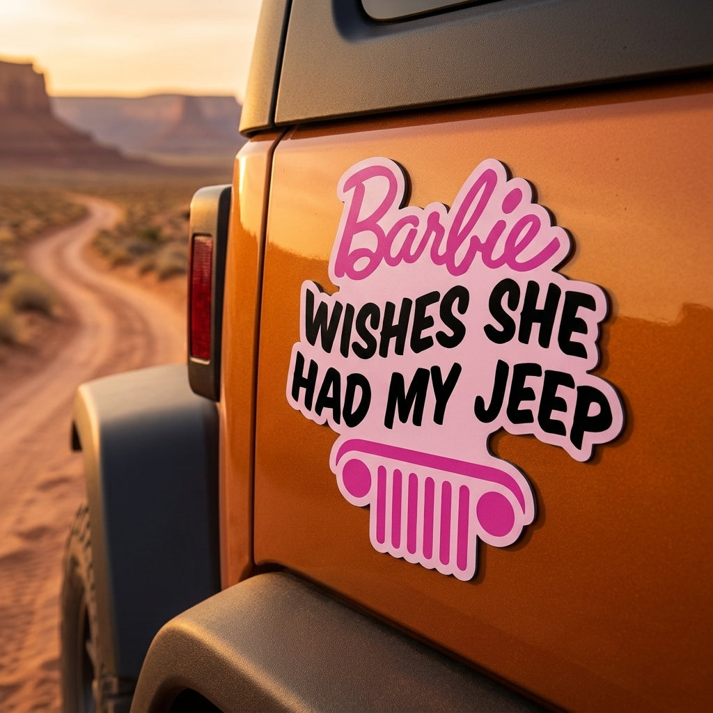 Barbie Wishes She Had My Jeep v2 Car Magnet