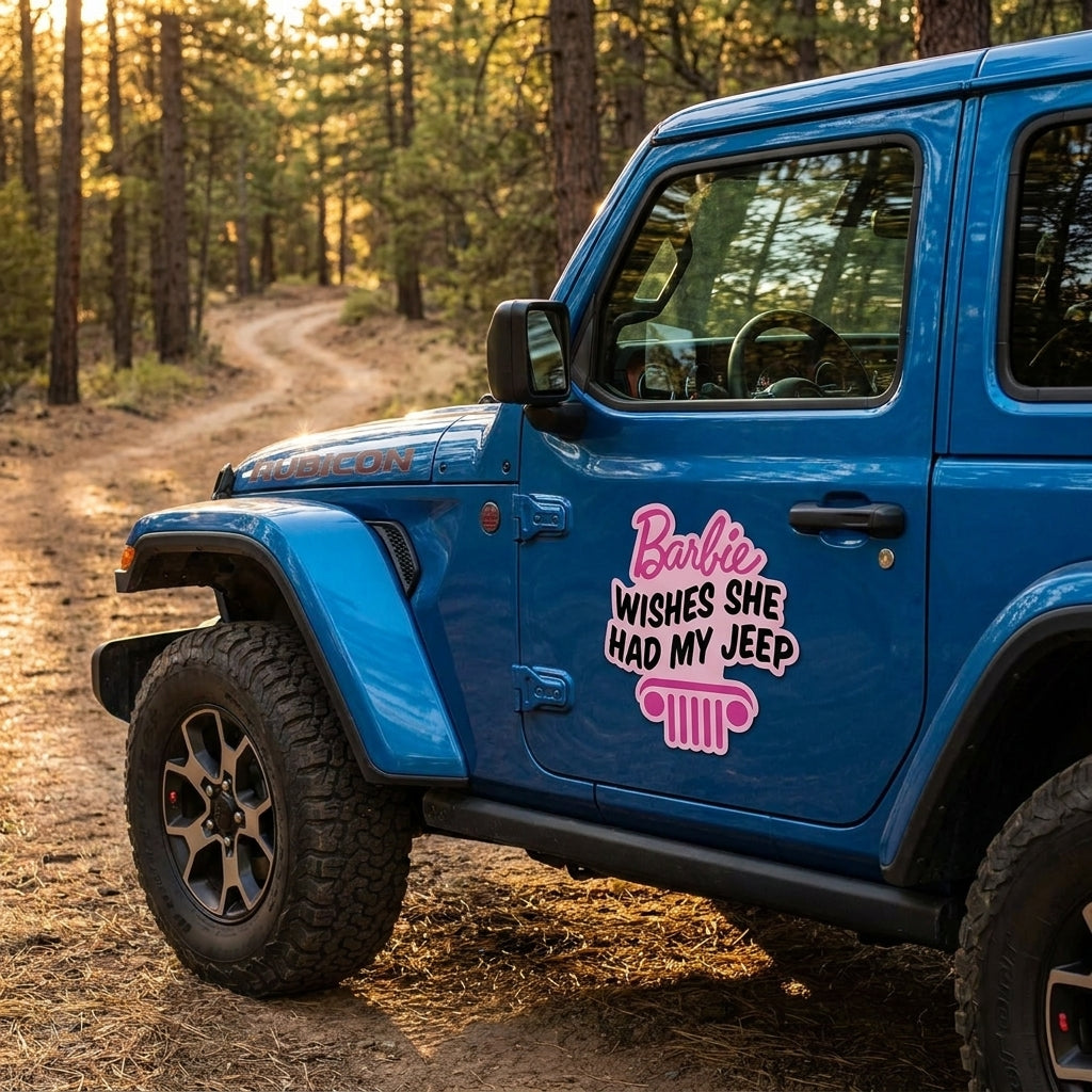 Barbie Wishes She Had My Jeep v2 Car Magnet