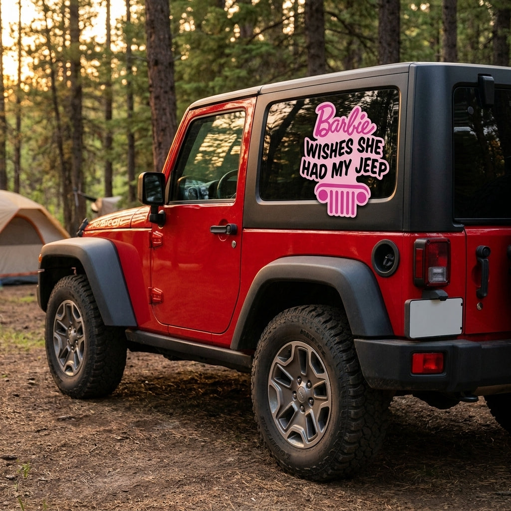 Barbie Wishes She Had My Jeep v2 Car Magnet
