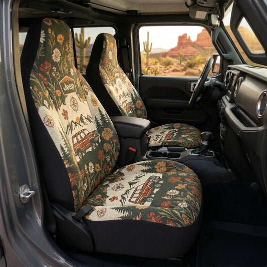 Mountain Trail Wildflower Car Seat Cover