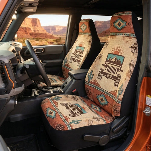 Jeep Desert Mountain Car Seat Cover