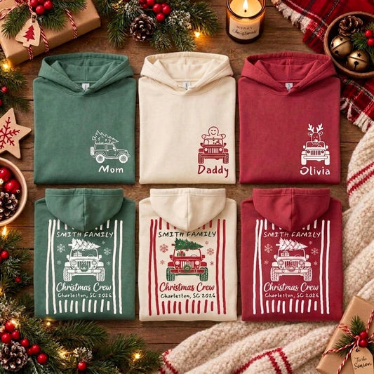 Christmas Crew Family Jeep T-Shirt