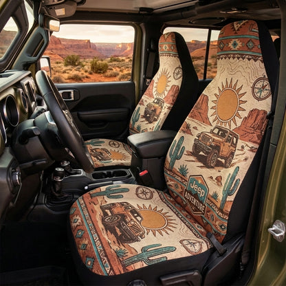 Desert Jeep Adventure Car Seat Cover