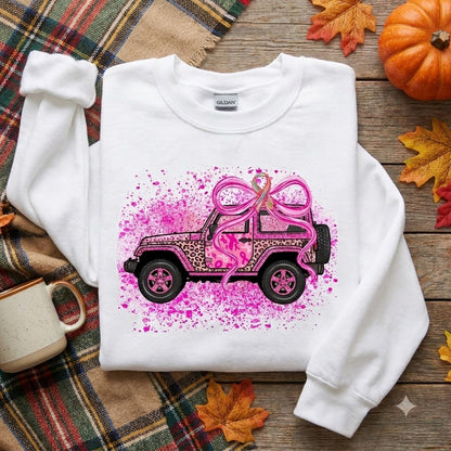 Pink Ribbon Jeep T-shirt Hoodie Sweatshirt