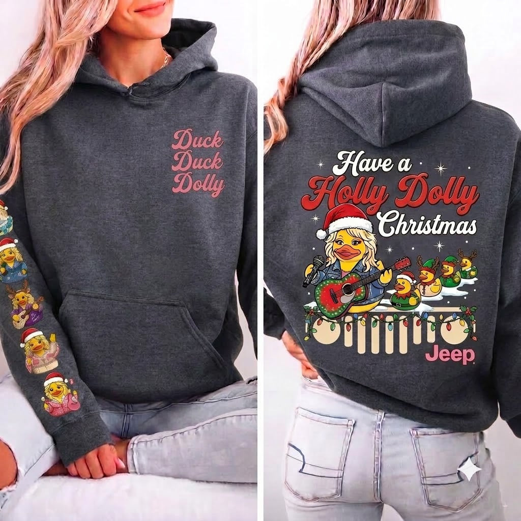Duck Duck Dolly Christmas Hoodie