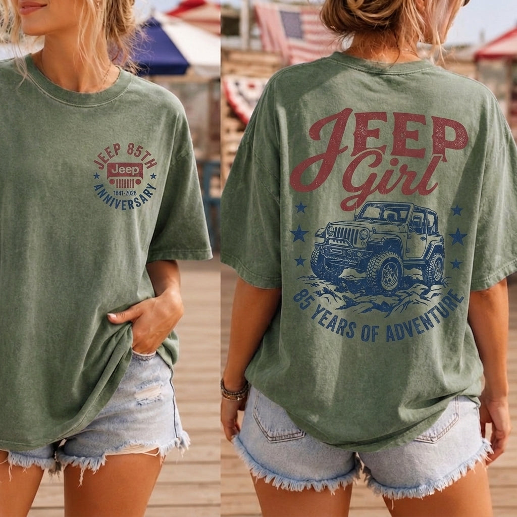 Jeep Girl 85 Years Of Anniversary T-Shirt