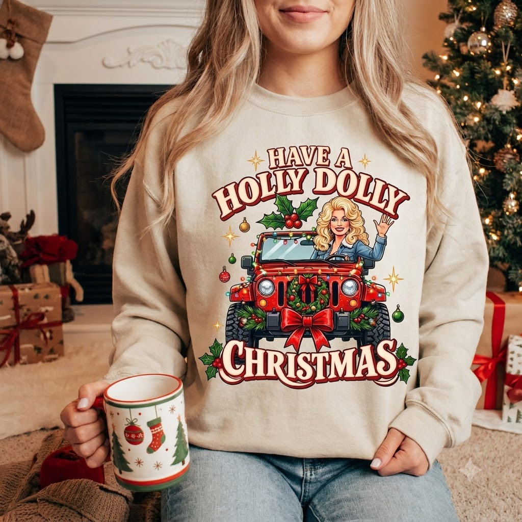 Holly Dolly Christmas Sweatshirt