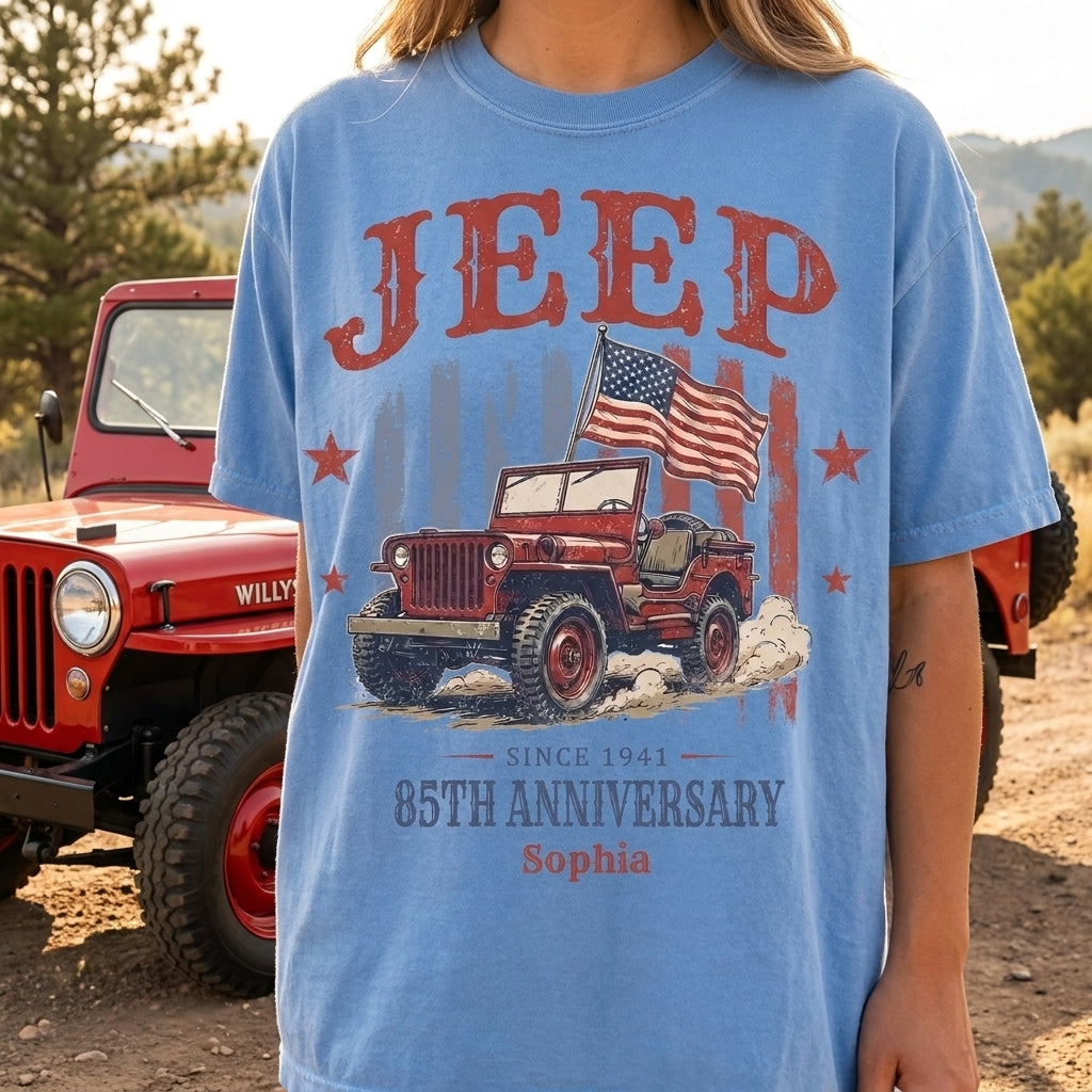 Jeep 85th Anniversary V5 Personalized T-Shirt