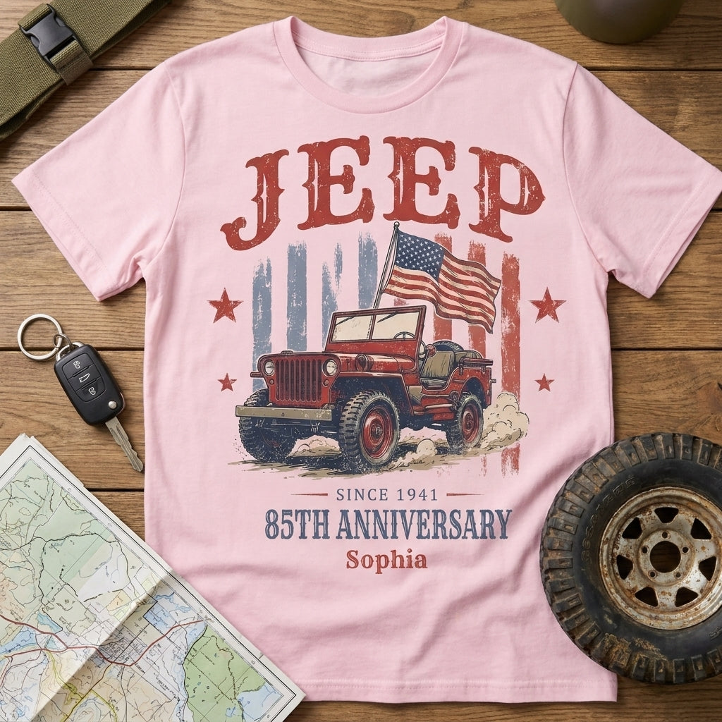 Jeep 85th Anniversary V5 Personalized T-Shirt