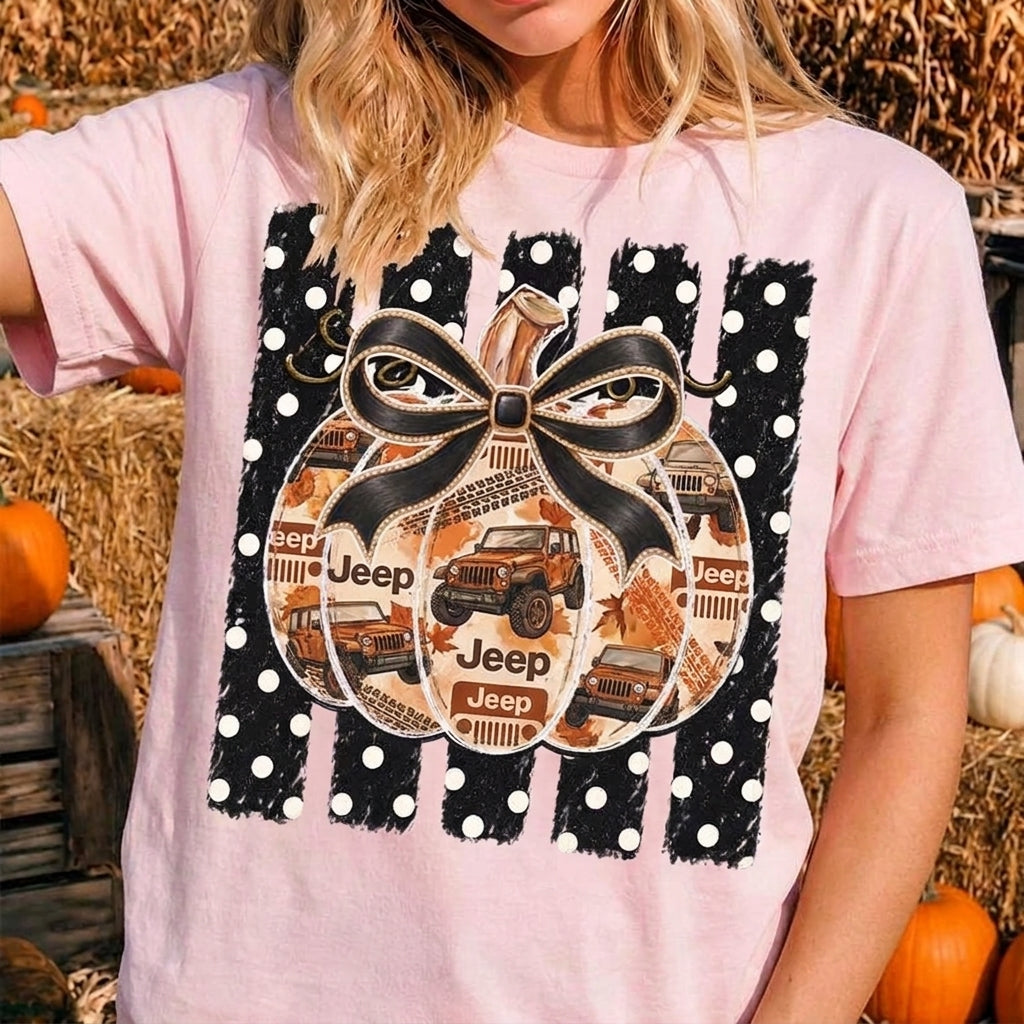 Polka Dot Jeep Pumpkin T-shirt Hoodie Sweatshirt