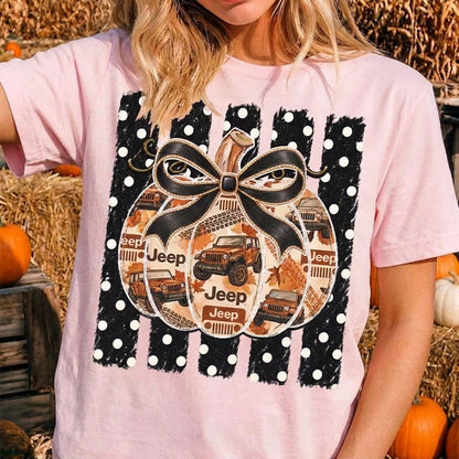 Polka Dot Jeep Pumpkin T-shirt Hoodie Sweatshirt