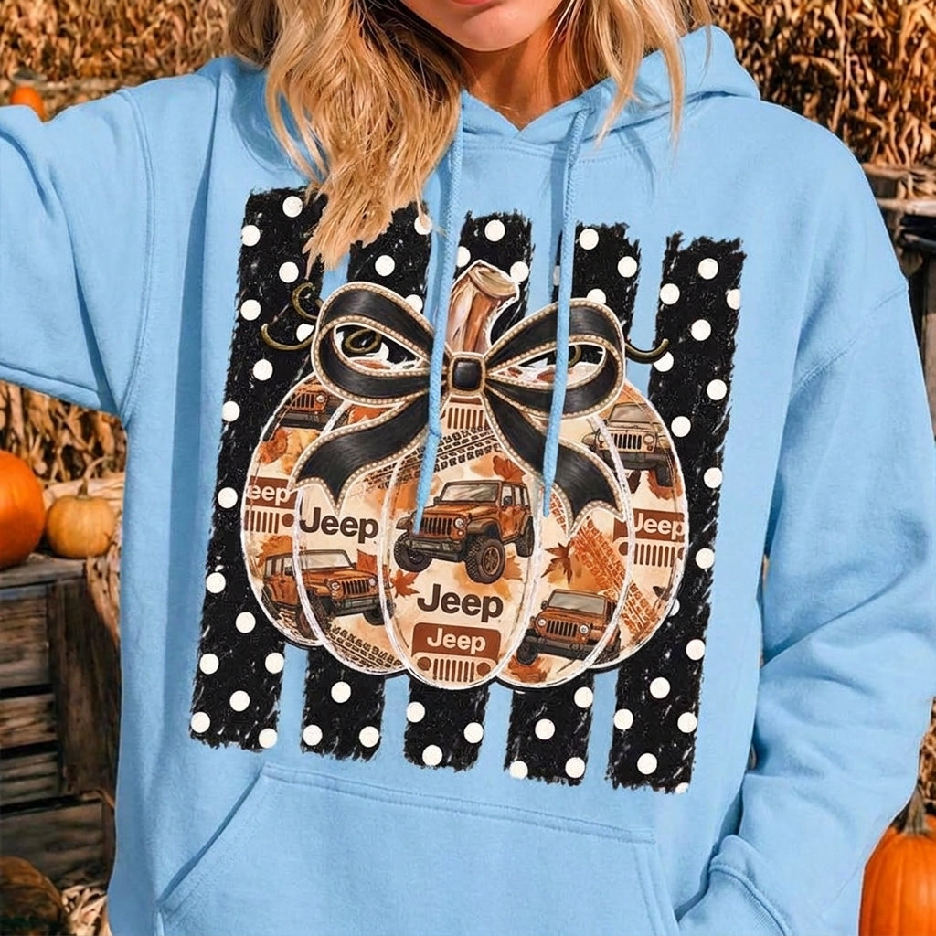 Polka Dot Jeep Pumpkin T-shirt Hoodie Sweatshirt